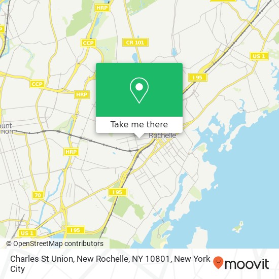 Mapa de Charles St Union, New Rochelle, NY 10801