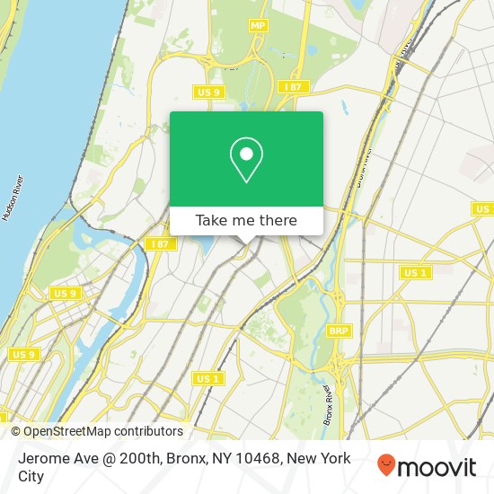 Jerome Ave @ 200th, Bronx, NY 10468 map
