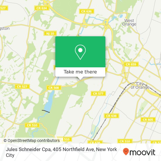 Mapa de Jules Schneider Cpa, 405 Northfield Ave