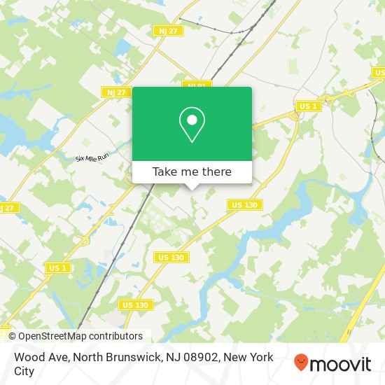 Mapa de Wood Ave, North Brunswick, NJ 08902