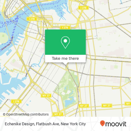 Mapa de Echenike Design, Flatbush Ave