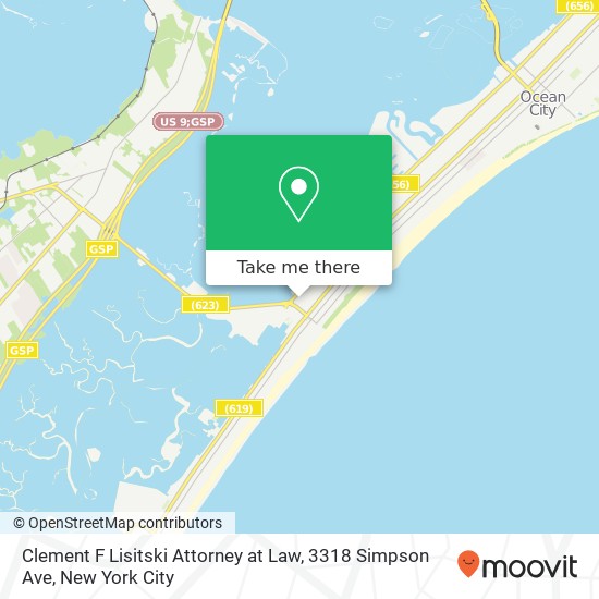 Mapa de Clement F Lisitski Attorney at Law, 3318 Simpson Ave