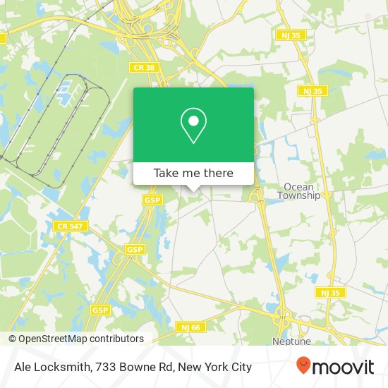 Mapa de Ale Locksmith, 733 Bowne Rd