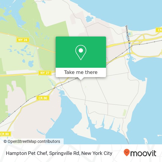 Mapa de Hampton Pet Chef, Springville Rd