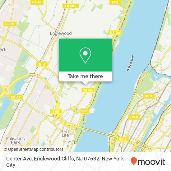 Mapa de Center Ave, Englewood Cliffs, NJ 07632