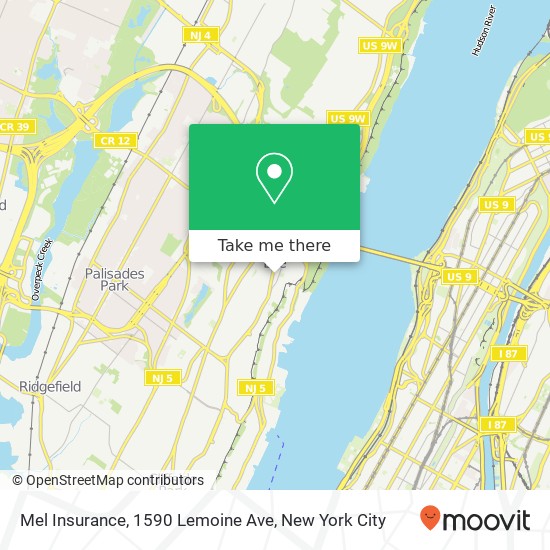 Mapa de Mel Insurance, 1590 Lemoine Ave