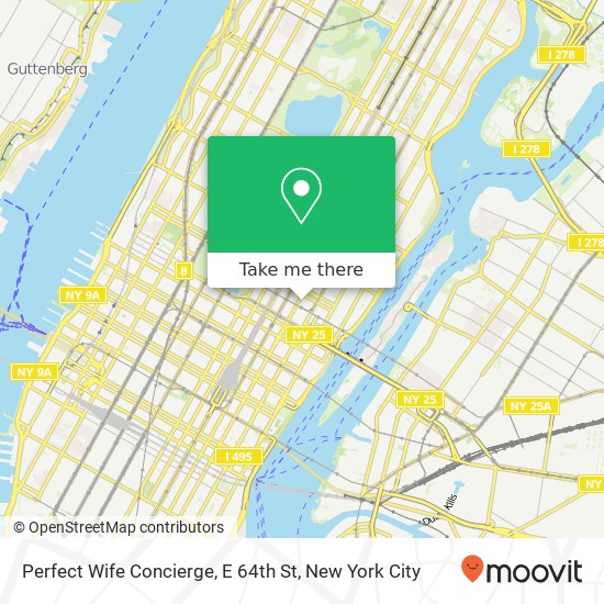 Mapa de Perfect Wife Concierge, E 64th St