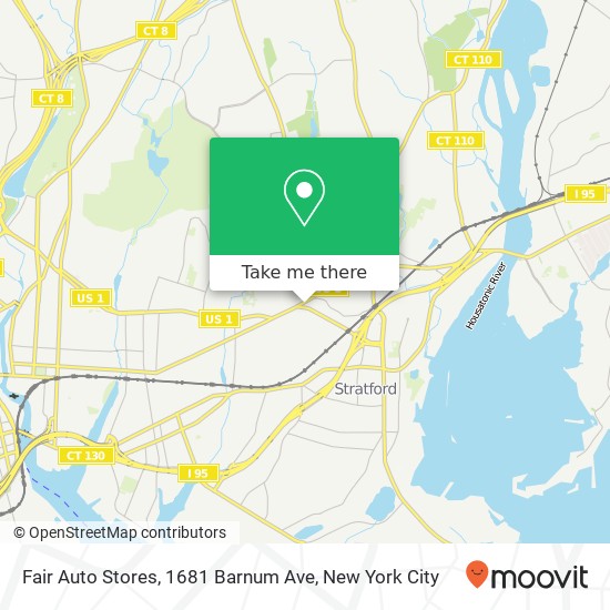 Mapa de Fair Auto Stores, 1681 Barnum Ave