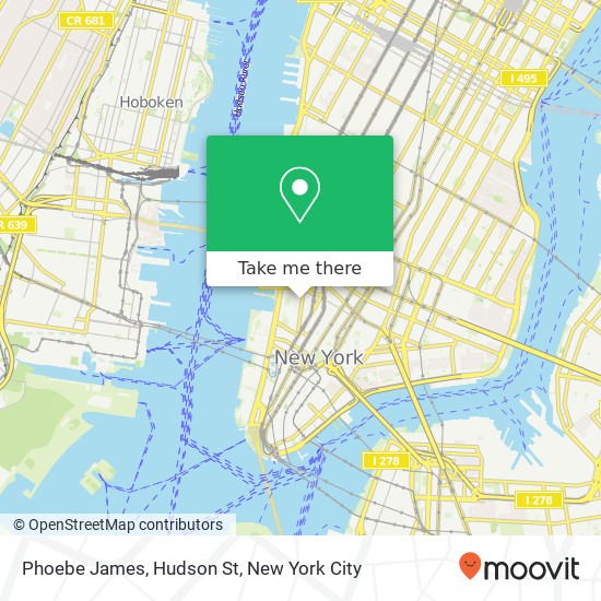 Mapa de Phoebe James, Hudson St