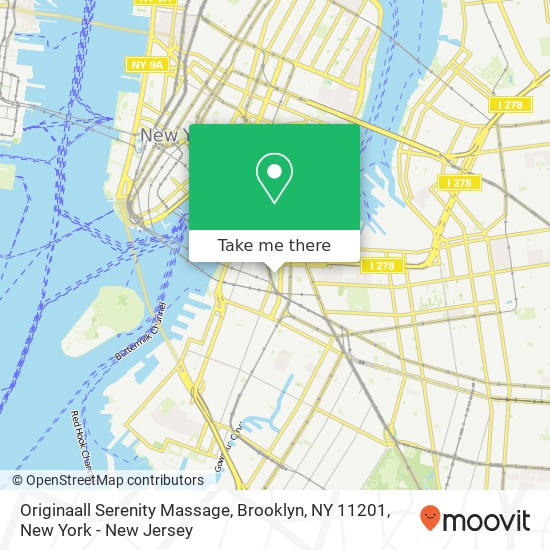 Mapa de Originaall Serenity Massage, Brooklyn, NY 11201