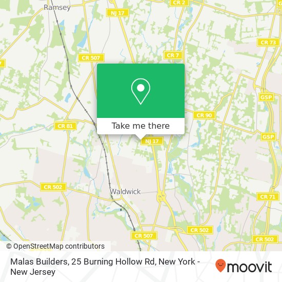 Malas Builders, 25 Burning Hollow Rd map