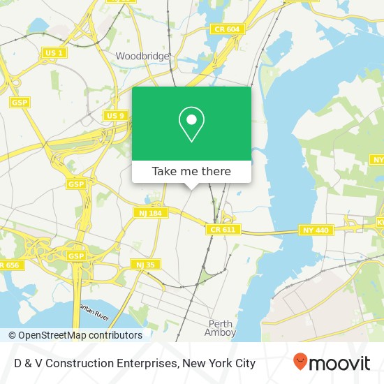 D & V Construction Enterprises map