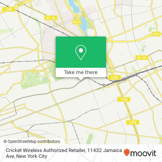 Mapa de Cricket Wireless Authorized Retailer, 11432 Jamaica Ave