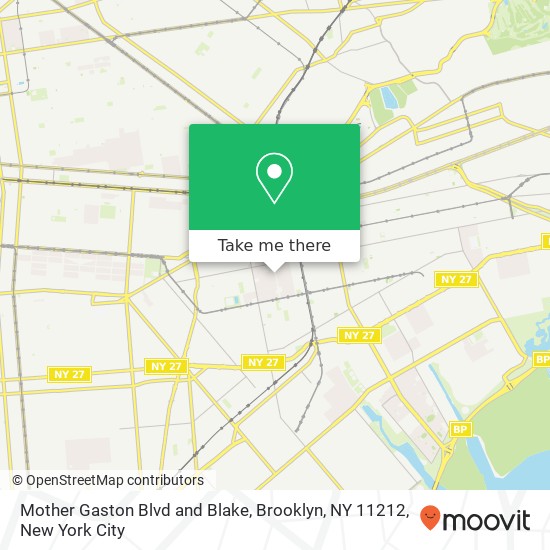 Mother Gaston Blvd and Blake, Brooklyn, NY 11212 map
