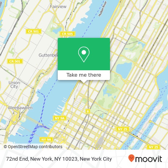 Mapa de 72nd End, New York, NY 10023