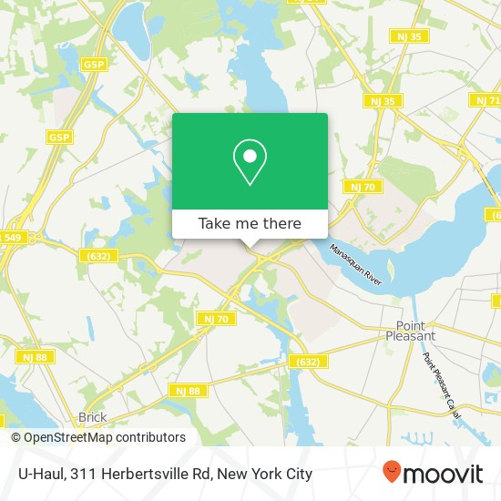 U-Haul, 311 Herbertsville Rd map