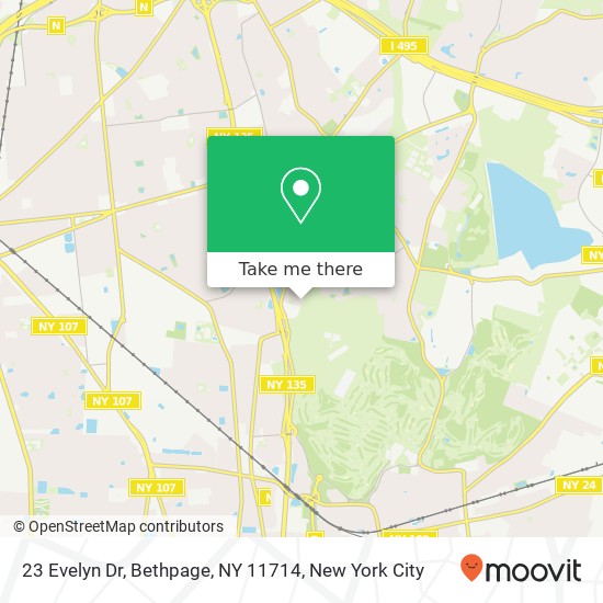 Mapa de 23 Evelyn Dr, Bethpage, NY 11714