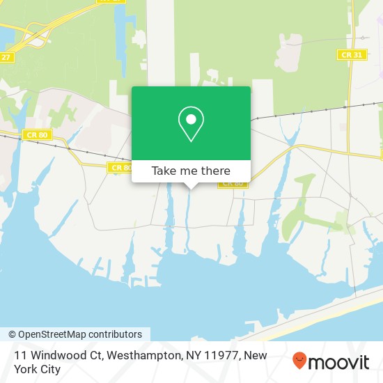 Mapa de 11 Windwood Ct, Westhampton, NY 11977