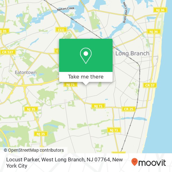 Locust Parker, West Long Branch, NJ 07764 map
