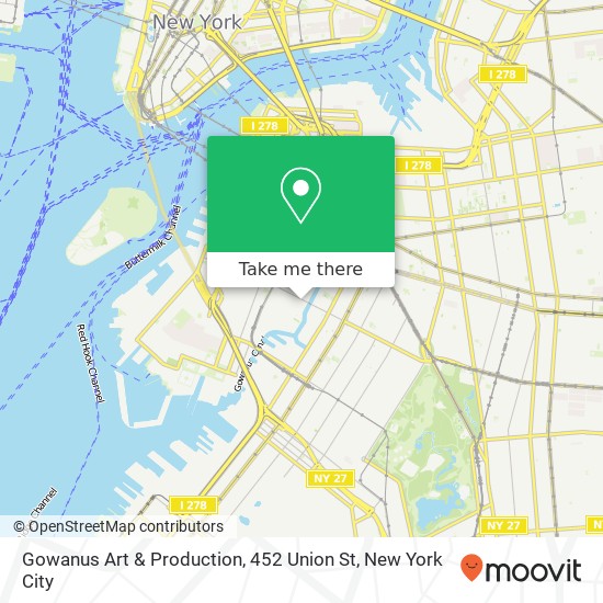 Mapa de Gowanus Art & Production, 452 Union St