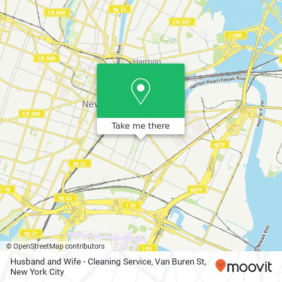 Husband and Wife - Cleaning Service, Van Buren St map