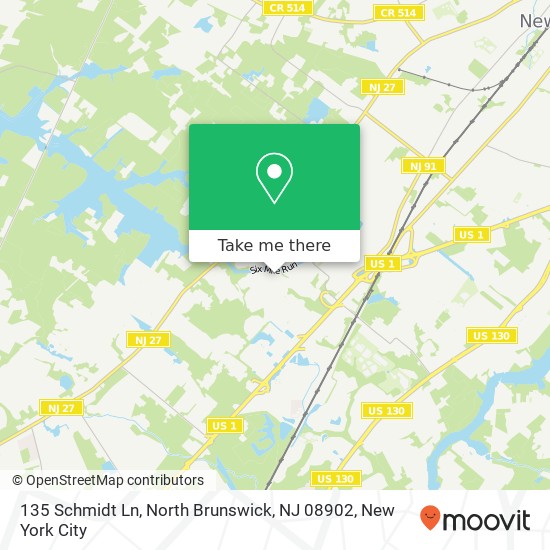 Mapa de 135 Schmidt Ln, North Brunswick, NJ 08902