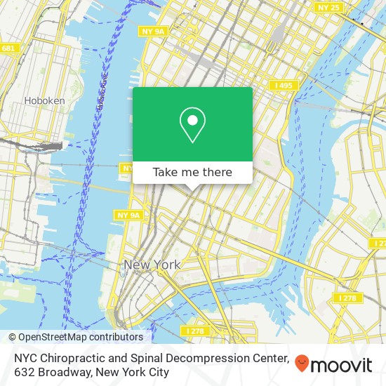 Mapa de NYC Chiropractic and Spinal Decompression Center, 632 Broadway