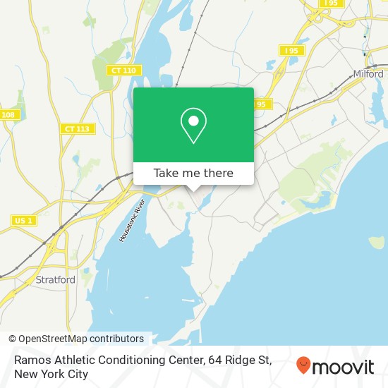 Mapa de Ramos Athletic Conditioning Center, 64 Ridge St