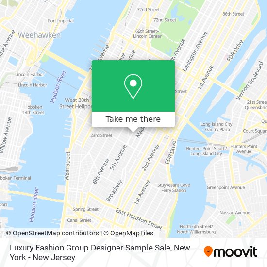 Luxury Fashion Group Designer Sample Sale map