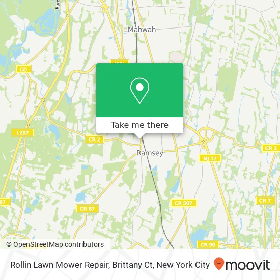 Mapa de Rollin Lawn Mower Repair, Brittany Ct