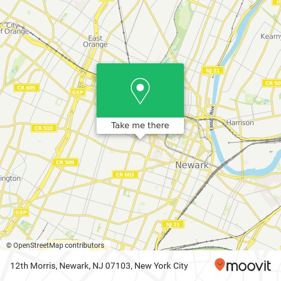 12th Morris, Newark, NJ 07103 map