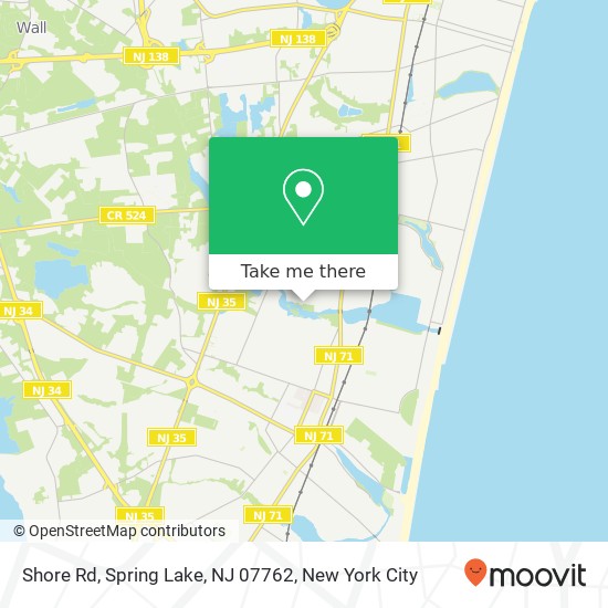 Mapa de Shore Rd, Spring Lake, NJ 07762