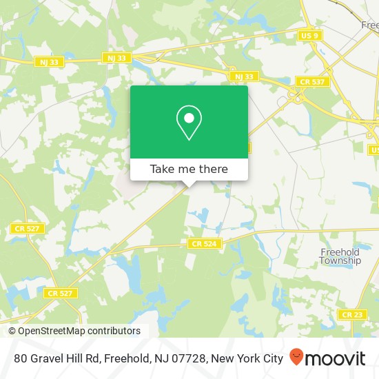 80 Gravel Hill Rd, Freehold, NJ 07728 map