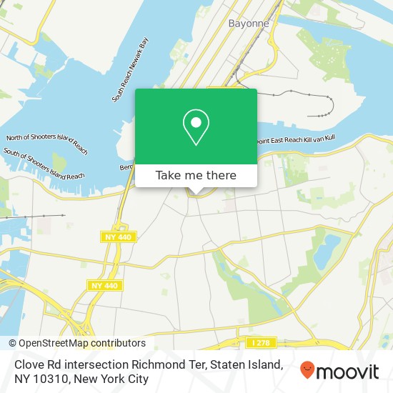 Clove Rd intersection Richmond Ter, Staten Island, NY 10310 map