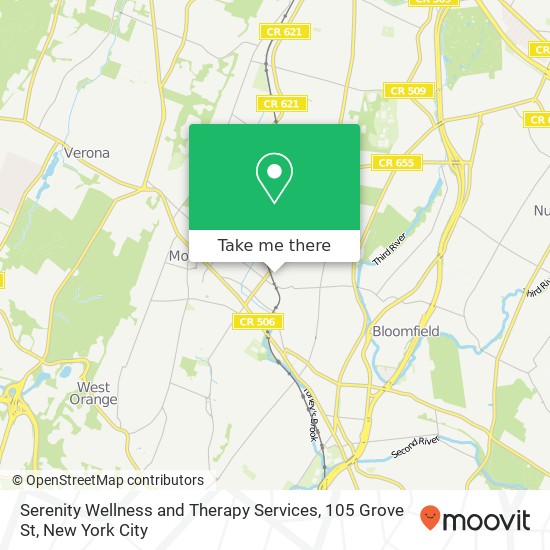 Serenity Wellness and Therapy Services, 105 Grove St map