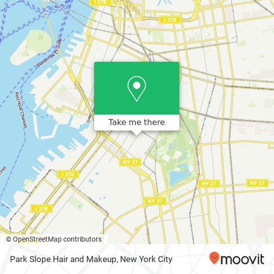 Mapa de Park Slope Hair and Makeup