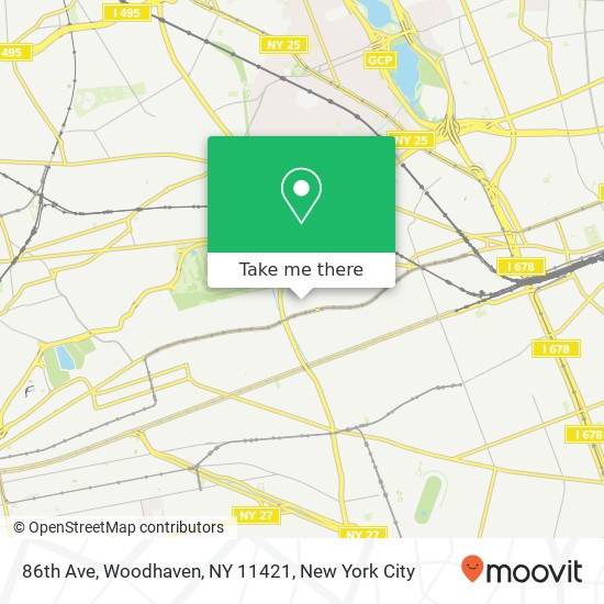 86th Ave, Woodhaven, NY 11421 map