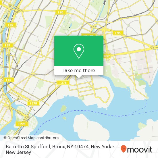 Mapa de Barretto St Spofford, Bronx, NY 10474