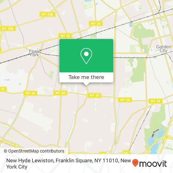Mapa de New Hyde Lewiston, Franklin Square, NY 11010