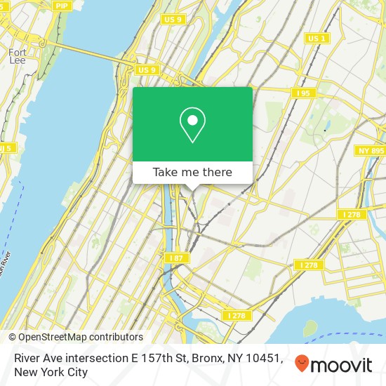 River Ave intersection E 157th St, Bronx, NY 10451 map