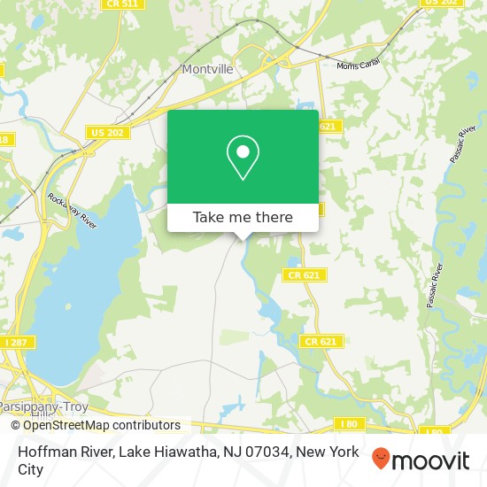 Mapa de Hoffman River, Lake Hiawatha, NJ 07034