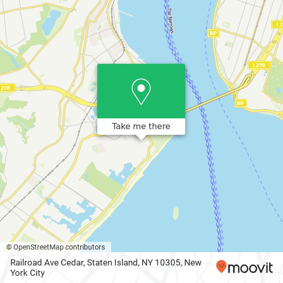 Mapa de Railroad Ave Cedar, Staten Island, NY 10305