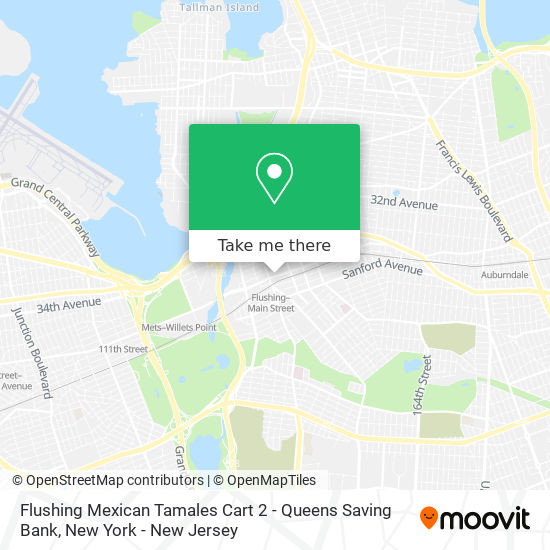 Mapa de Flushing Mexican Tamales Cart 2 - Queens Saving Bank