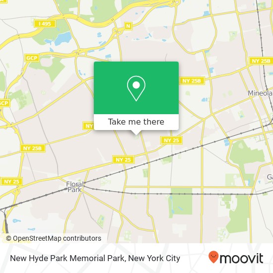 New Hyde Park Memorial Park map