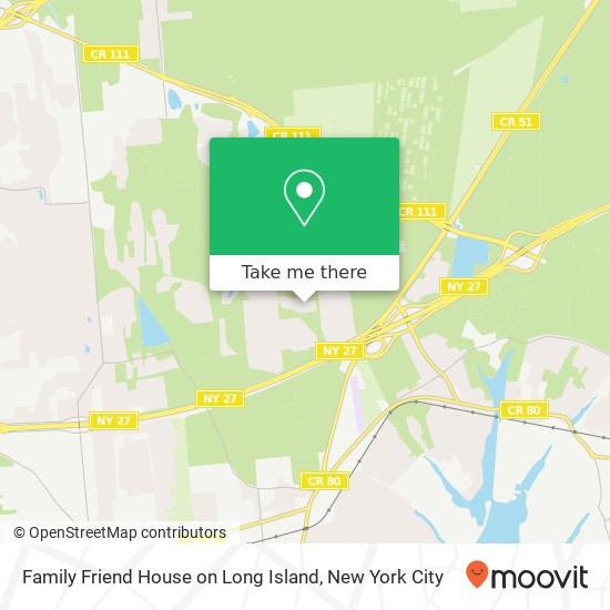 Mapa de Family Friend House on Long Island