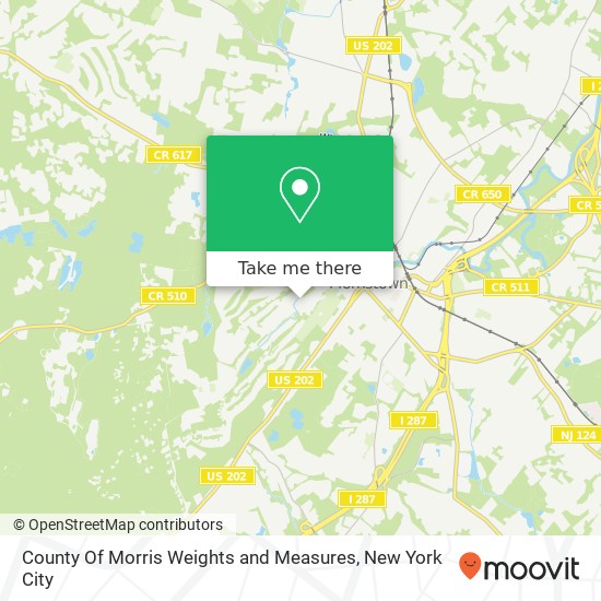 Mapa de County Of Morris Weights and Measures