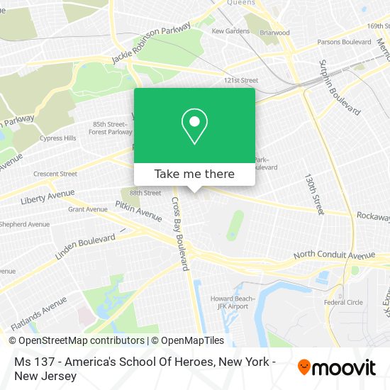 Ms 137 - America's School Of Heroes map