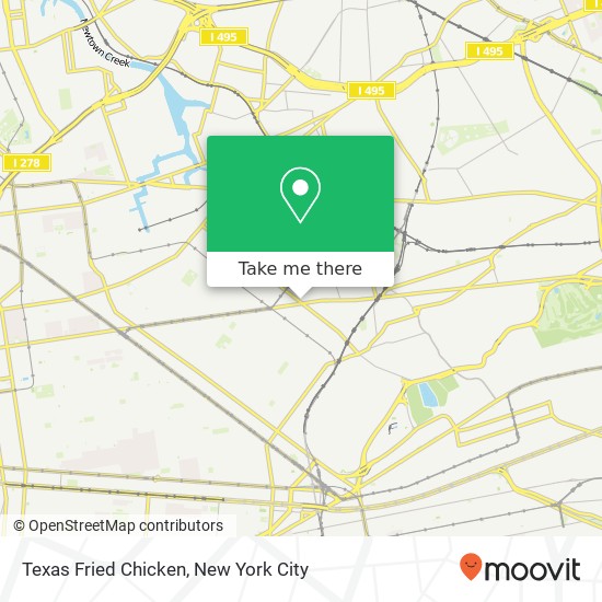 Mapa de Texas Fried Chicken