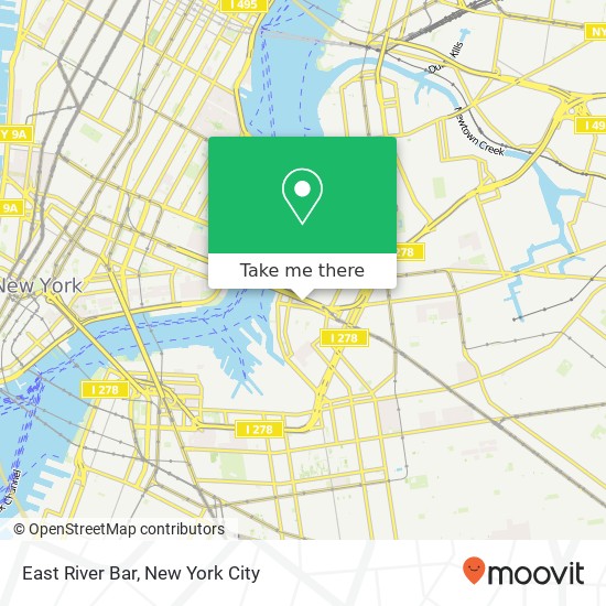 East River Bar map