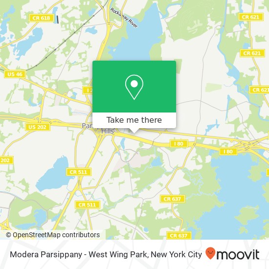 Modera Parsippany - West Wing Park map